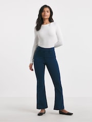 Simply Be Blue Flared Pull On Jeggings - Image 1 of 4