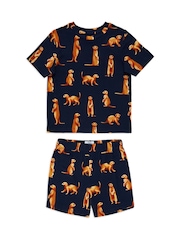 Chelsea Peers Kids Meerkat Print Short Pyjamas Set - Imagen 1 de 3