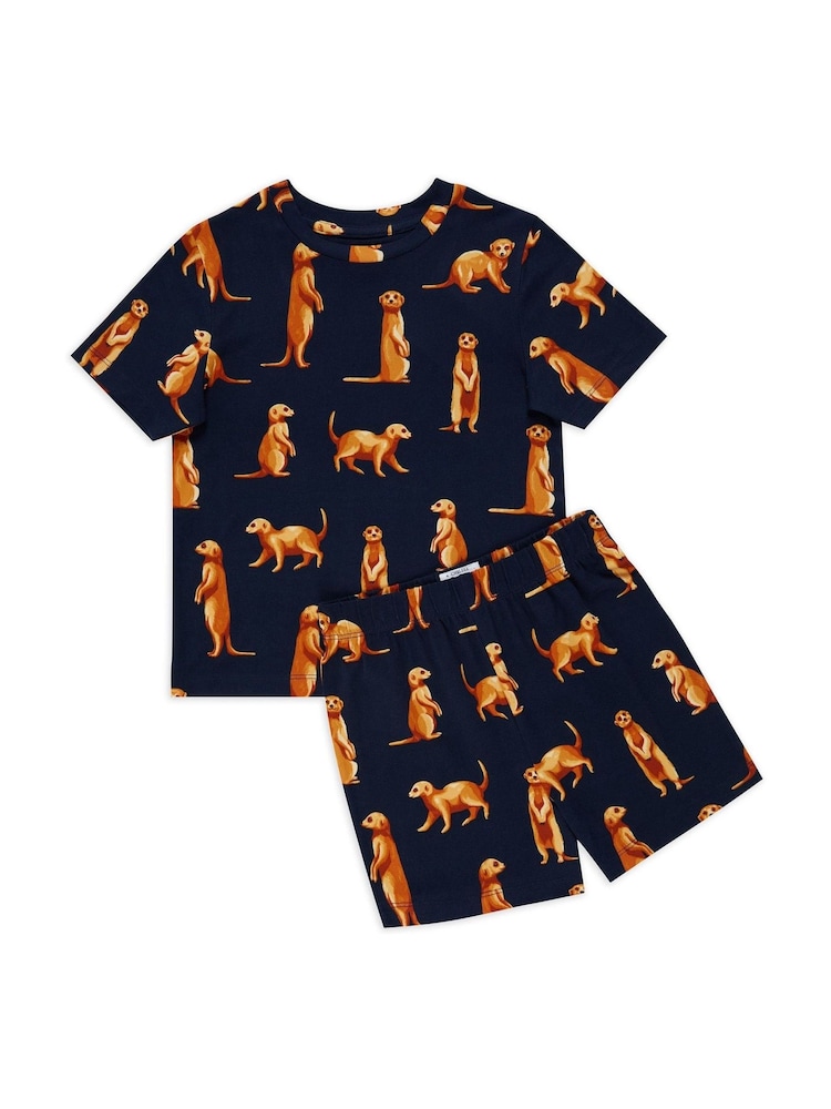 Chelsea Peers Kids Meerkat Print Short Pyjamas Set - Imagen 2 de 3