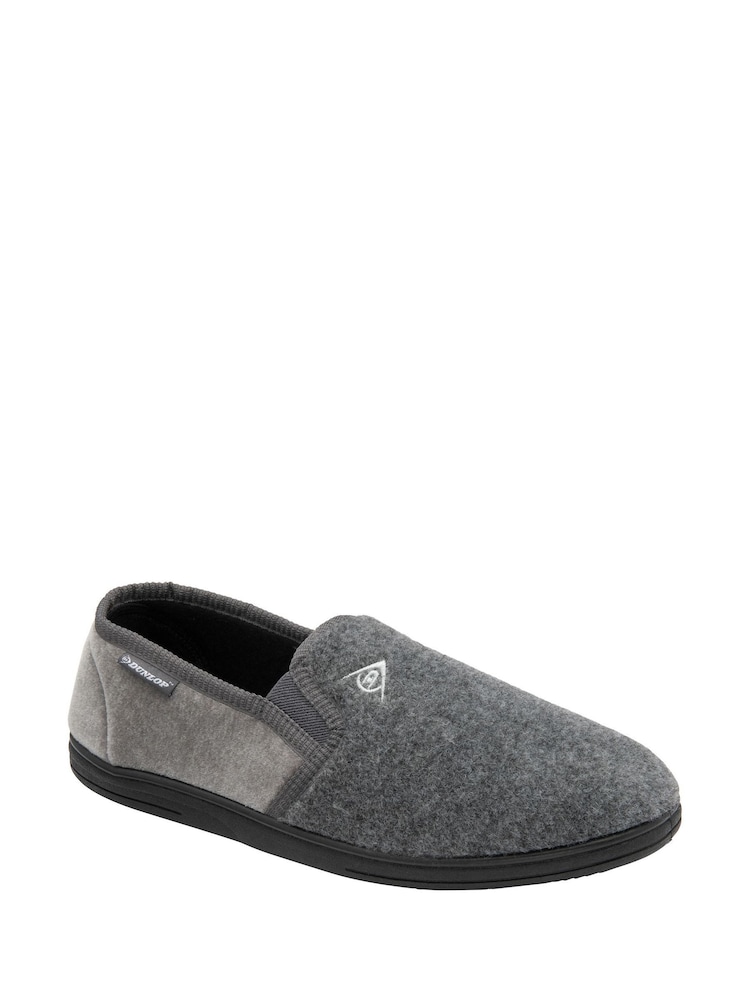 Dunlop Grey Full Shoe Slippers - Image 1 of 4