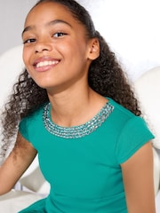 Lipsy Diamante Trim Scuba Mini Skater Dress (5-16yrs) - Bild 2 von 5