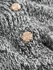 Monochrome Twist Knitted Pocket Cardigan With Wool - Image 2 of 3