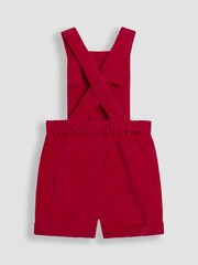 JoJo Maman Bébé Red 2-Piece Smocked Dungarees & Bodysuit Set - Image 3 of 7