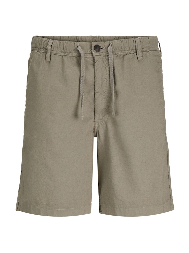 JACK & JONES Junior Tie Waist Linen Blend Shorts - Image 1 of 2