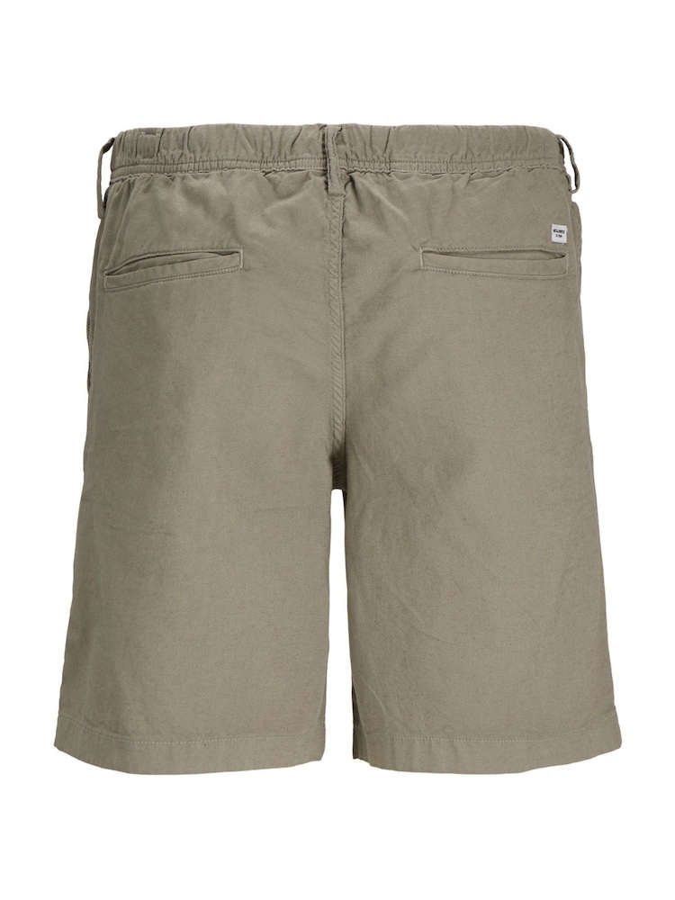 JACK & JONES Junior Tie Waist Linen Blend Shorts - Image 5 of 5