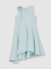 Reiss Blue Florie 13-14 yrs Flower-Detail Fit-And-Flare Dress - Image 1 of 5