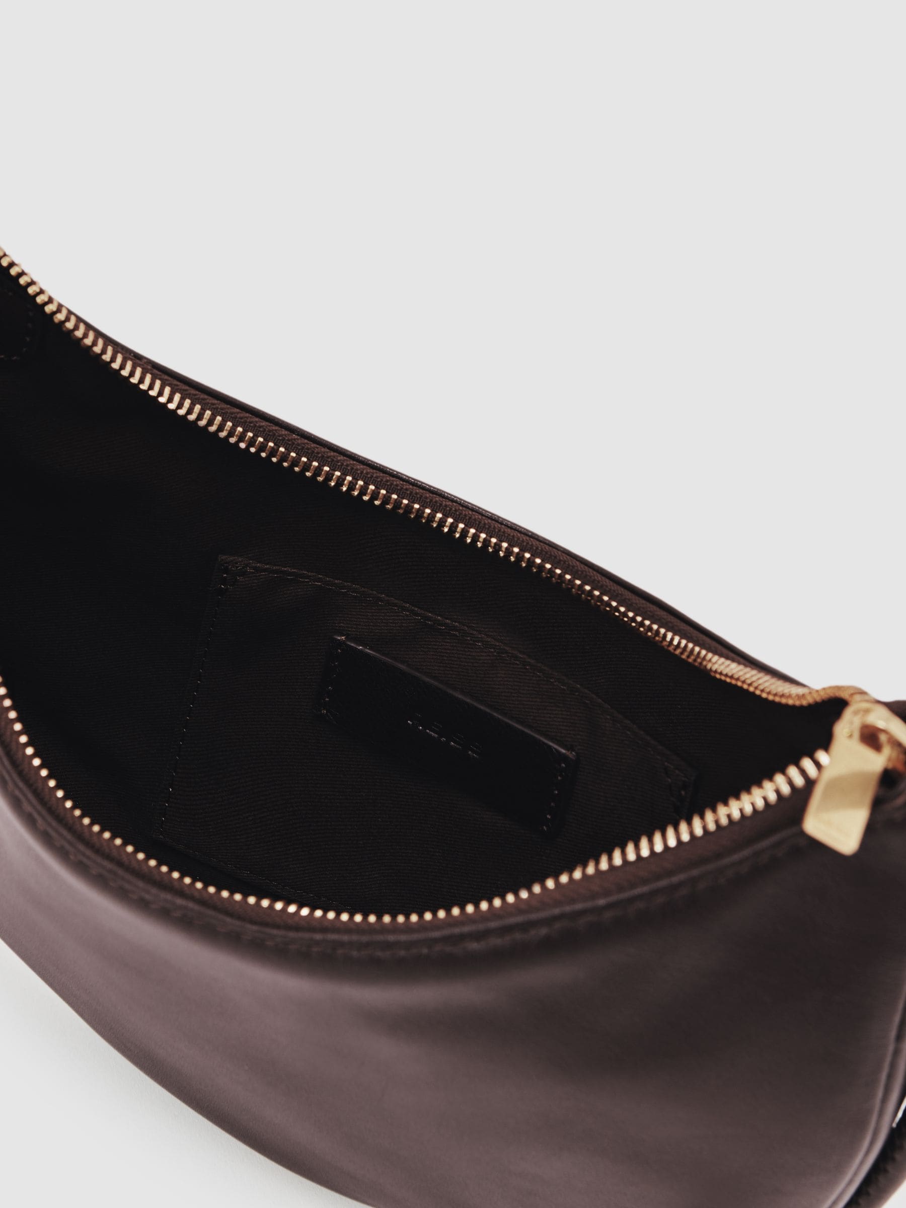 Buy Reiss Oxblood Harriet Leather Rope Strap Shoulder Bag from the