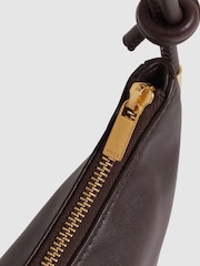 Reiss Oxblood Harriet Leather Rope-Strap Shoulder Bag - Image 4 of 4