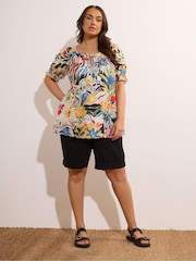 Evans Frill Boho Black Top - Image 1 of 5