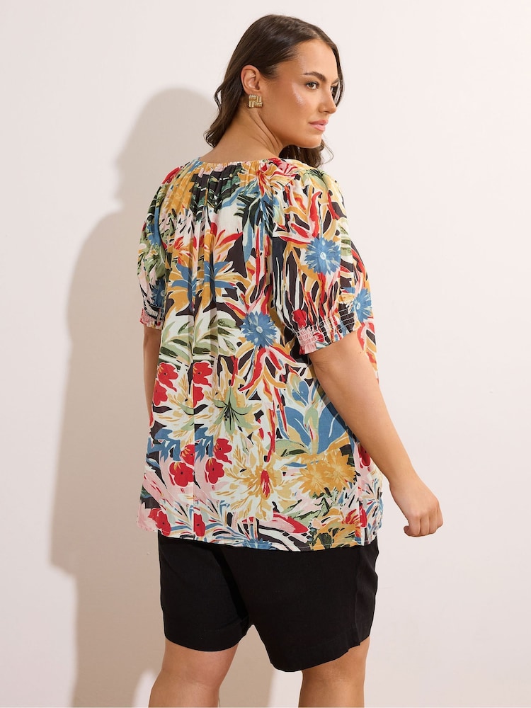 Evans Frill Boho Black Top - Image 2 of 5