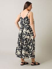 Evans Natural Pleated Swing Containing Dress - Image 3 of 5