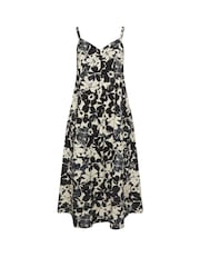 Evans Natural Pleated Swing Containing Dress - Image 5 of 5