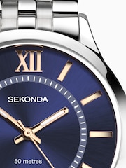 Sekonda Mens Green Classic Silver Stainless Steel Bracelet Watch - Image 3 of 6