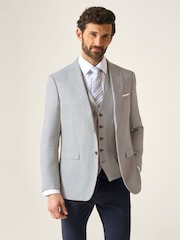 Skopes Grey Tailored Fit Puppytooth Check Carter Blazer Jacket - Image 4 of 9