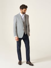 Skopes Grey Tailored Fit Puppytooth Check Carter Blazer Jacket - Image 5 of 9