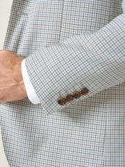 Skopes Grey Tailored Fit Puppytooth Check Carter Blazer Jacket - Image 7 of 9