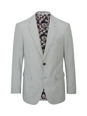 Skopes Grey Tailored Fit Puppytooth Check Carter Blazer Jacket - Image 8 of 9