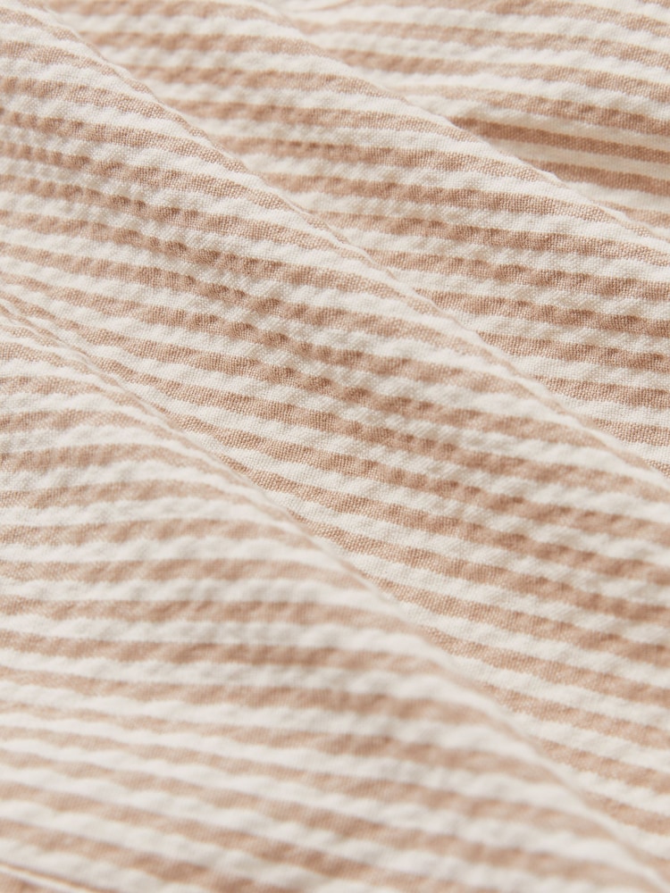 Reiss Oatmeal/White Bay Seersucker Single-Breasted Suit Blazer Slim-Fit - Image 8 of 8