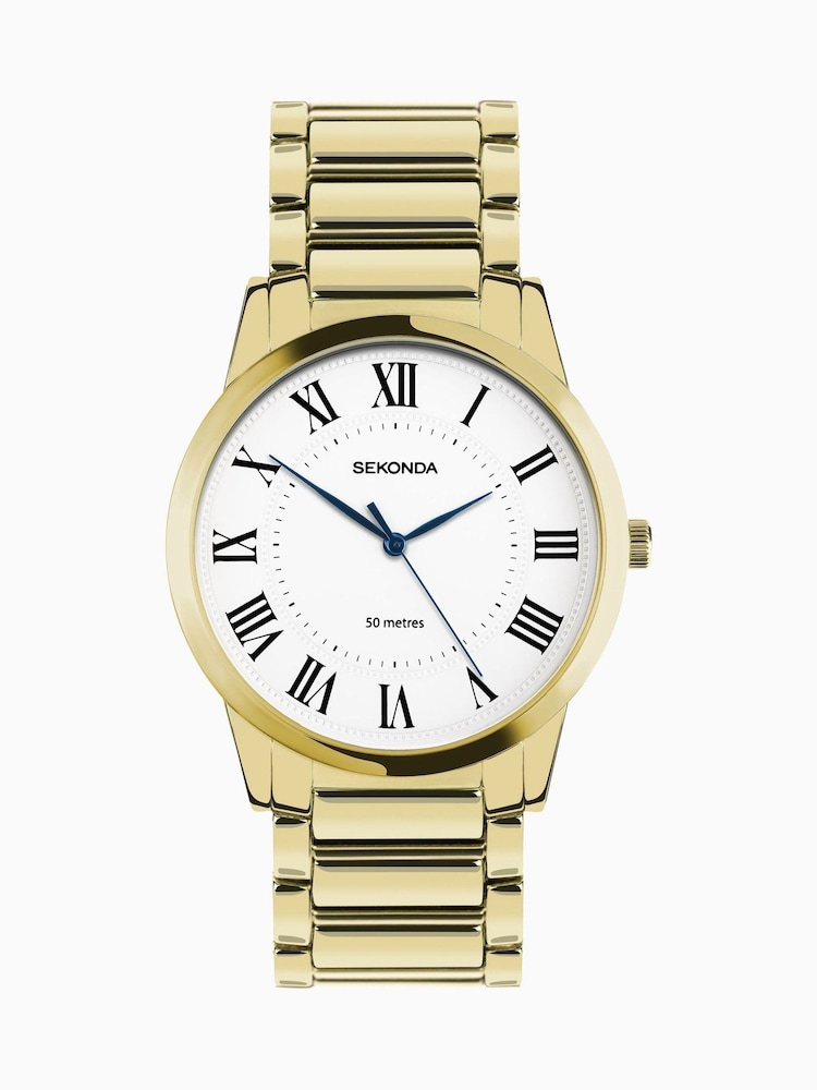 Sekonda Classic Mens 40mm Beaumont Watch in Silver with Silver Alloy Bracelet & White Dial - Image 1 of 6