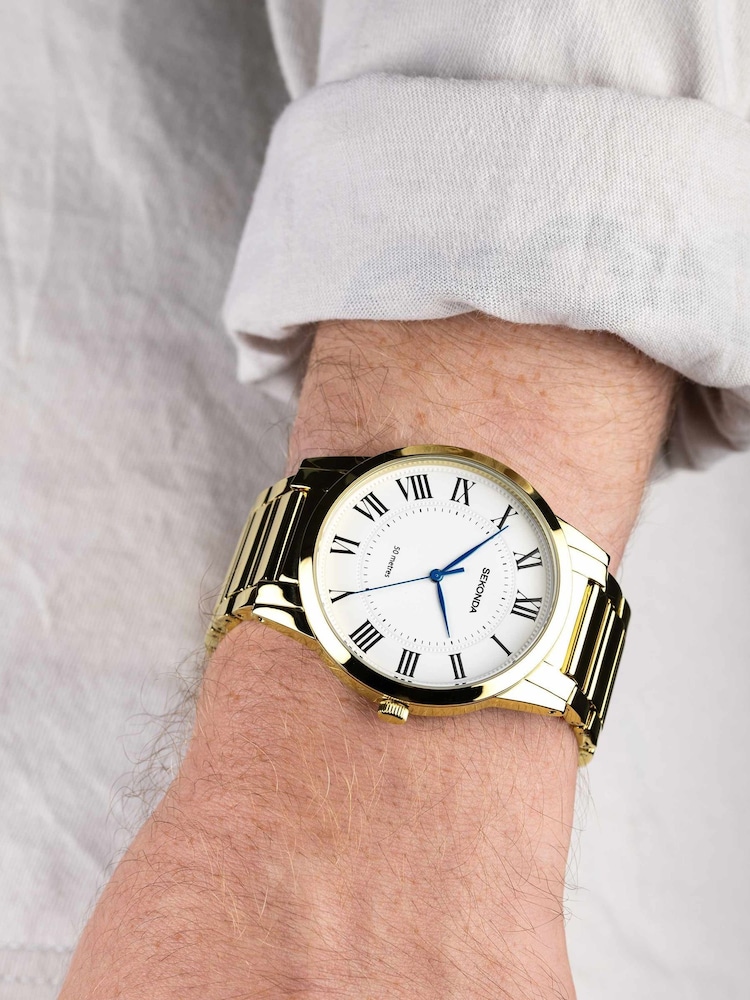Sekonda Classic Mens 40mm Beaumont Watch in Silver with Silver Alloy Bracelet & White Dial - Image 6 of 6