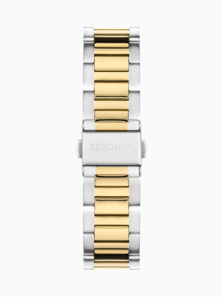 Sekonda Mens Sports 40mm Circuit Chronograph Watch in Two Tone with Stainless Steel Bracelet & Silver Dial - Image 2 of 6