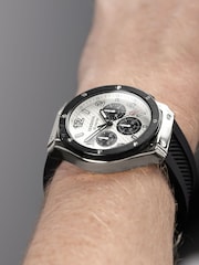 Sekonda Sports Mens 43mm Black Titan Watch with Black Silicone Strap & White Dial - Image 6 of 6