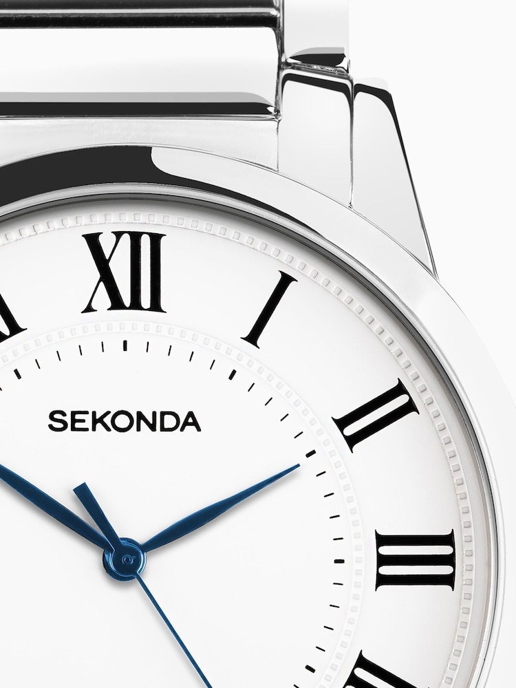 Sekonda Classic Mens 40mm Beaumont Watch in Silver with Silver Alloy Bracelet & White Dial - Image 6 of 6