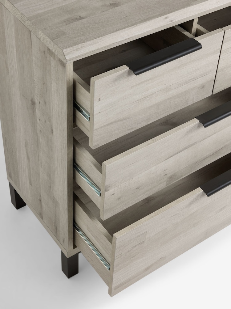 Grey Bronx Oak Effect 8 Drawer Chest of Drawers - Image 9 of 9 Grey Bronx Oak Effect 8 Drawer Chest of Drawers - Image 9 of 9