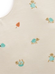 Purebaby Turtle Emroidered 100% Cotton Dungaree - Imagen 4 de 5