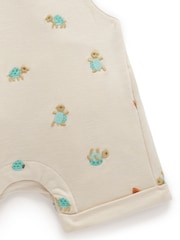 Purebaby Turtle Emroidered 100% Cotton Dungaree - Imagen 5 de 5