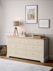 Stone Hampton Painted Oak Collection 6 Drawer Wide Chest of Drawers - Image 1 of 9
