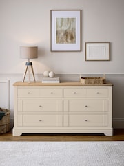 Stone Hampton Painted Oak Collection 6 Drawer Wide Chest of Drawers - Image 2 of 9