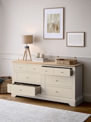 Stone Hampton Painted Oak Collection 6 Drawer Wide Chest of Drawers - Image 4 of 9