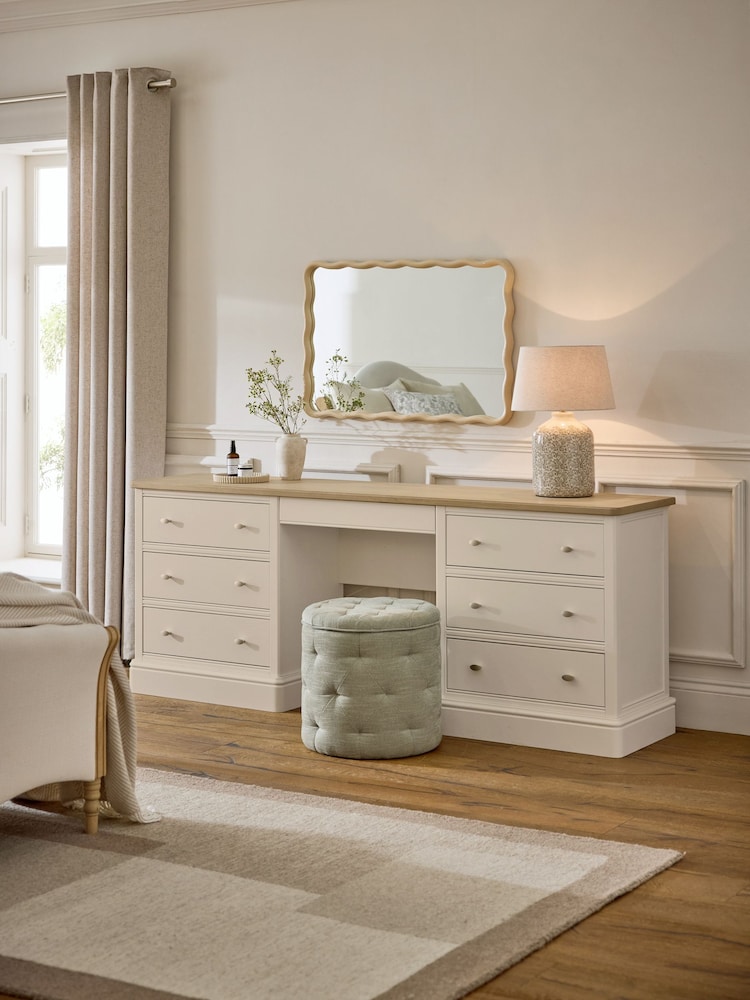 Stone Hampton Painted Oak 7 Drawer Console Dressing Table - Image 1 of 1