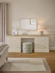 Stone Hampton Painted Oak 7 Drawer Console Dressing Table - Image 2 of 8