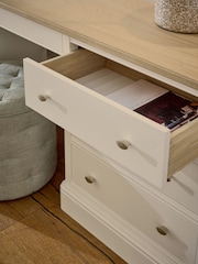Stone Hampton Painted Oak 7 Drawer Console Dressing Table - Image 3 of 8