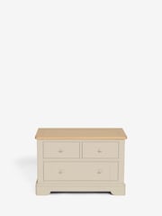Stone Hampton Country Collection Luxe Painted Oak 3 Drawer Wide Bedside Table - Image 4 of 10
