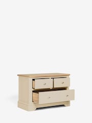 Stone Hampton Country Collection Luxe Painted Oak 3 Drawer Wide Bedside Table - Image 6 of 10
