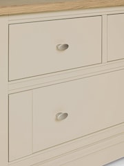 Stone Hampton Country Collection Luxe Painted Oak 3 Drawer Wide Bedside Table - Image 9 of 10