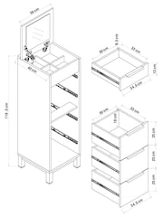 White Bronx Oak Effect Chest of Drawer - Image 17 of 17