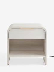Light Natural Mia Oak Effect 1 Drawer Bedside Table with LED Light - Image 10 of 12