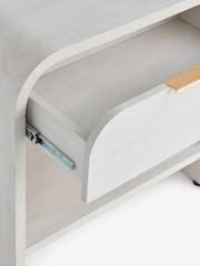 Light Natural Mia Oak Effect 1 Drawer Bedside Table with LED Light - Image 12 of 12