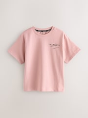 smALLSAINTS Mid Pink Oversized Girls Underground Crew T-Shirt - Image 1 of 4