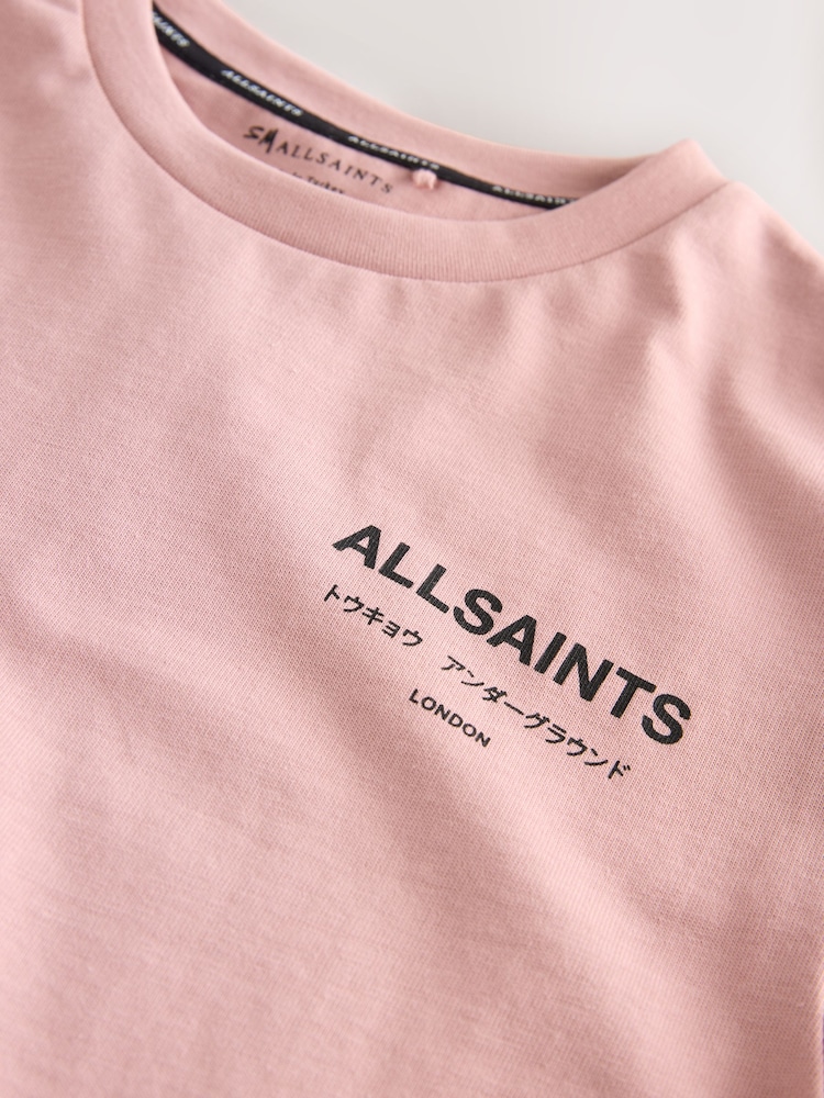 Buy smALLSAINTS Mid Pink Oversized Girls Underground Crew T-Shirt