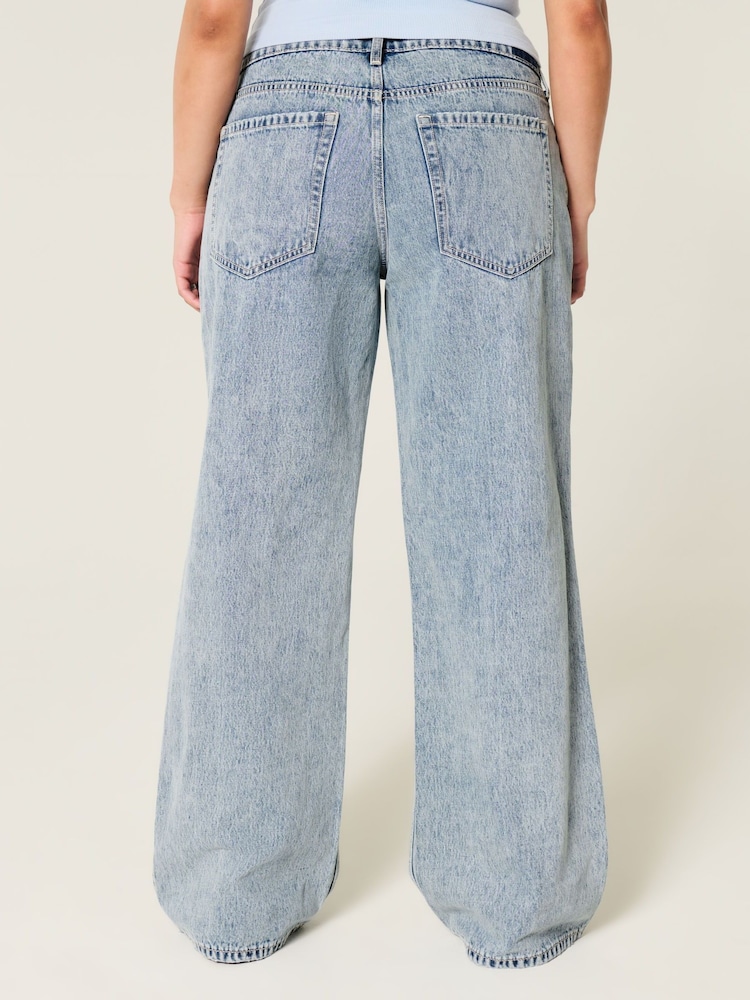 Hollister Low Rise Acid Wash Baggy Jeans - Image 2 of 3