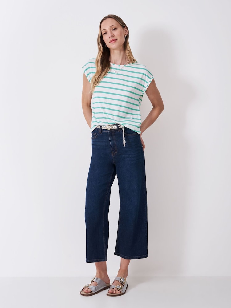 Crew Clothing Blue Striped Ruby Top - Image 1 of 4
