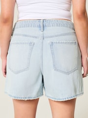 Hollister Blue High Rise Relaxed Shorts - Image 3 of 4