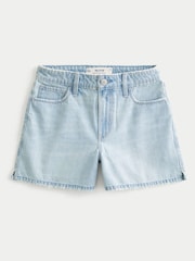 Hollister Blue High Rise Relaxed Shorts - Image 4 of 4