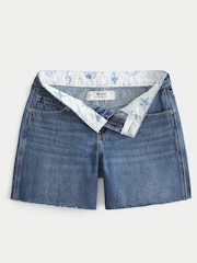 Hollister Baggy Raw Hem Blue Shorts - Image 4 of 4
