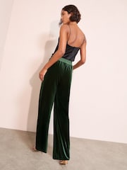 Friends Like These Green Petite Velvet Trousers - Image 3 of 4
